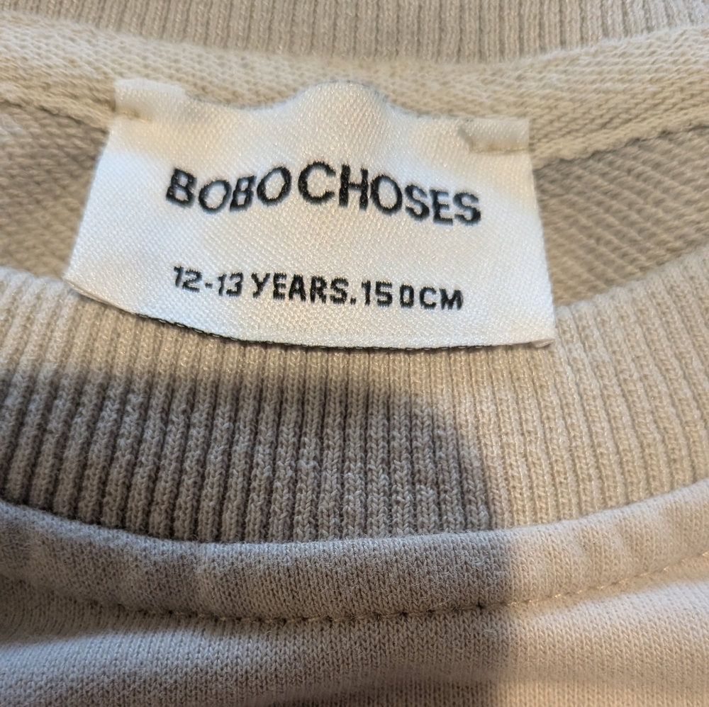 Bobo Choses - Cream Crewneck Sweatshirt with Drums Logo Collection - Picture 3 of 4